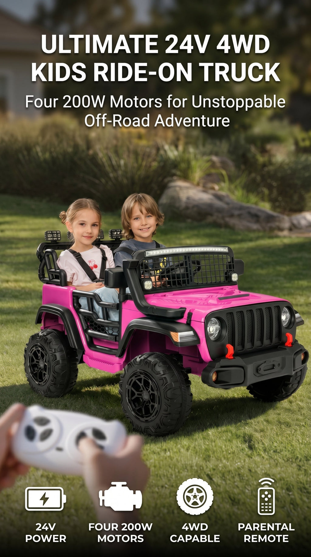 ULTIMATE 24V 4WD KIDS RIDE-ON TRUCK