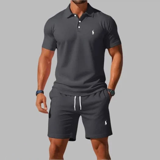 R·L™  Men’s Premium Casual Two-Piece Set – Breathable T-Shirt & Shorts