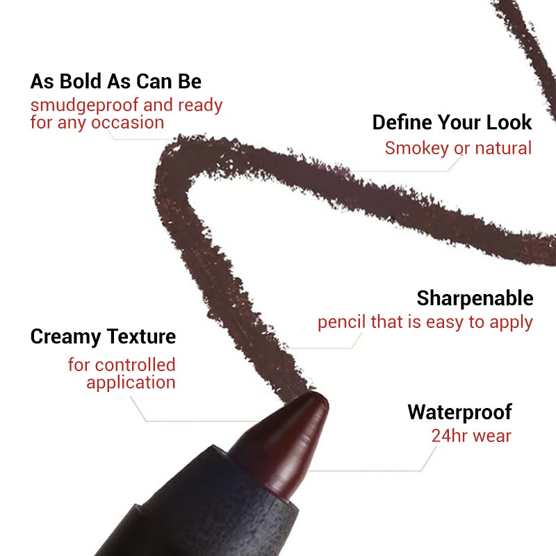 🌟24 HR Waterproof Eyeliner Duo Sharpenable Eye Pencil