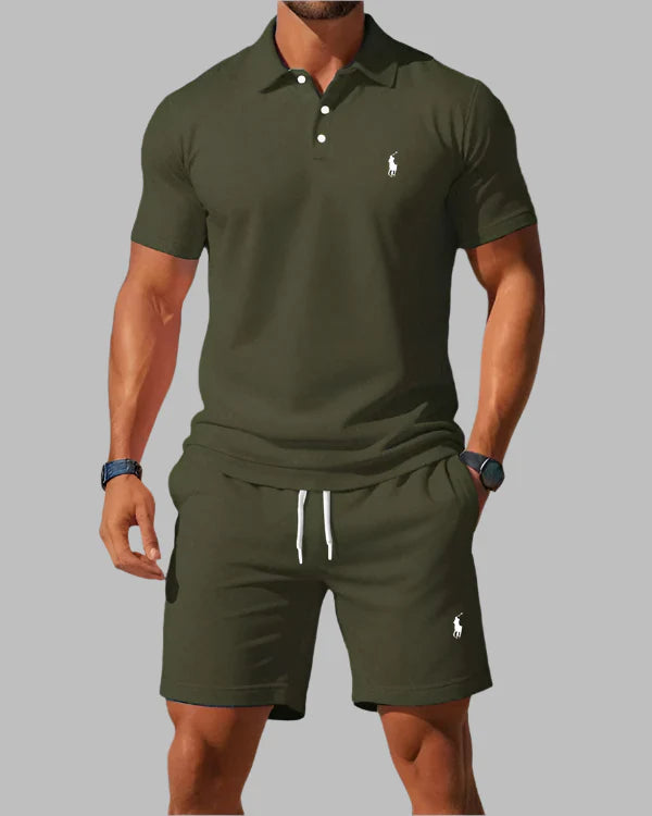 R·L™  Men’s Premium Casual Two-Piece Set – Breathable T-Shirt & Shorts